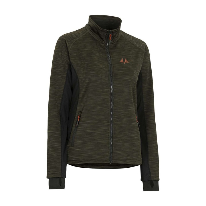 Hanorac Swedteam Ultra, fleece, cu fermoar si guler inalt, kaki, S INTL