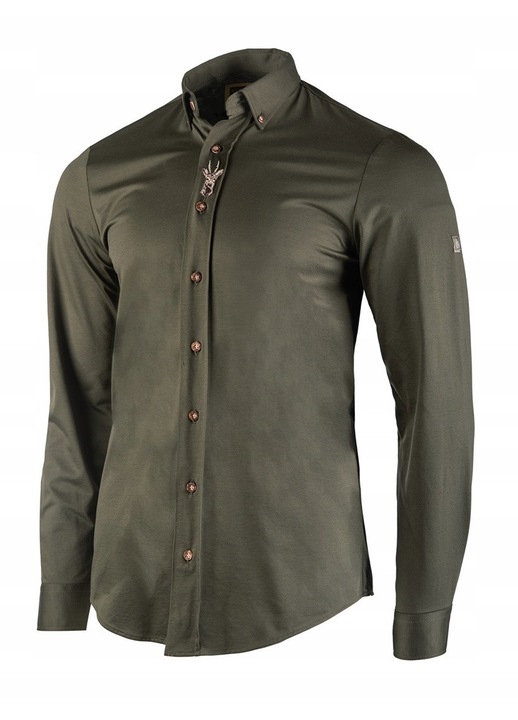 Camasa barbati Tagart, verde inchis, fabricata din material de calitate, L INTL