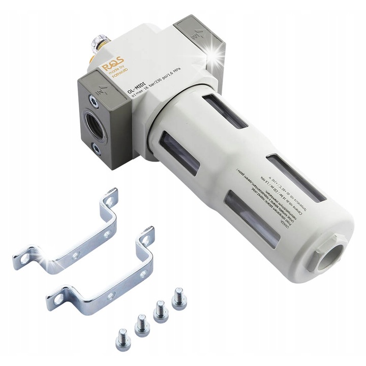 Пневматичен лубрикатор за обработка на въздух, Rectus, 1/2", 0-16 bar, 6300 l/min