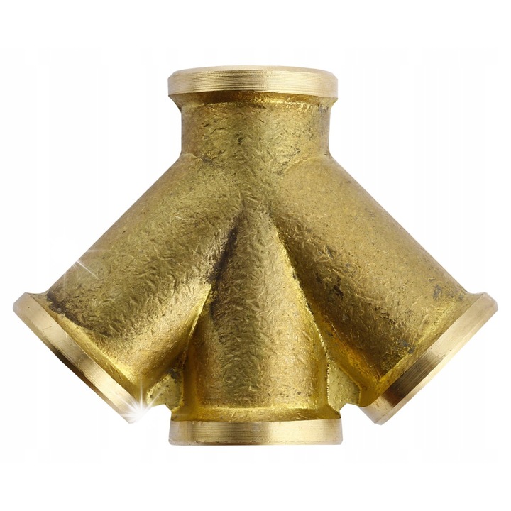 Rectus T-idom, 1/2" belső menettel, bronz, pneumatikus hálózathoz