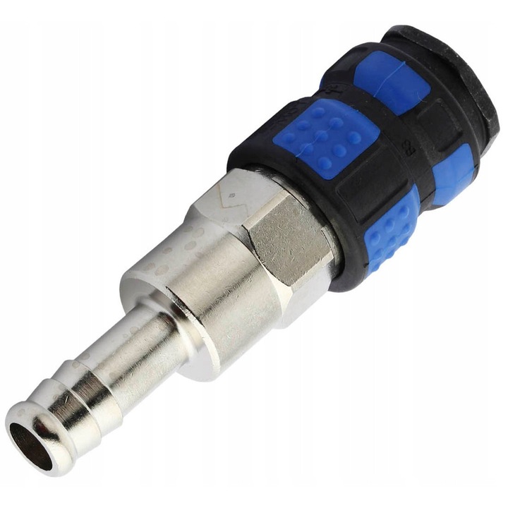 Индустриален конектор Rectus, 10 мм, дебит 2800 л/мин, налягане 6 атм, черен+син