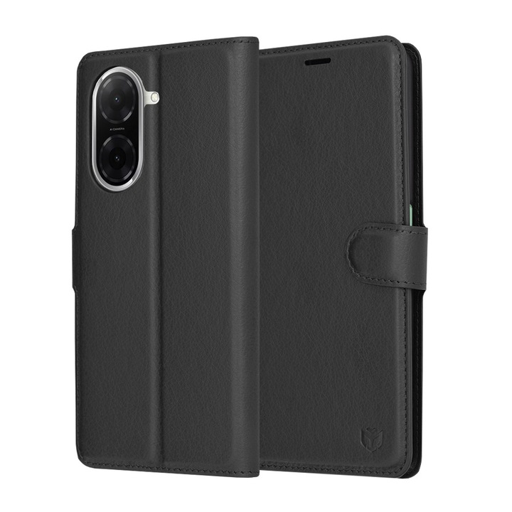 Husa pentru Xiaomi Redmi A5 4G Regional, Leather Folio, J42, Piele ecologica, Black