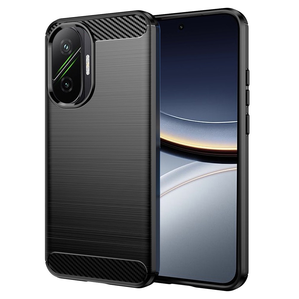 Husa pentru Xiaomi Poco F7 - Techsuit Carbon Silicone - Black