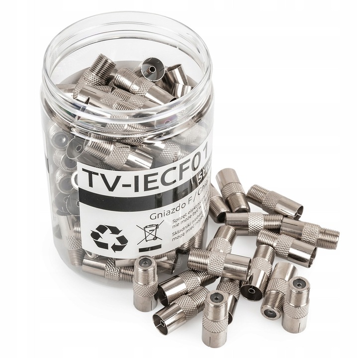 F контакт / TV контакт десен преход Spacetronik TV-IECF01 100 броя