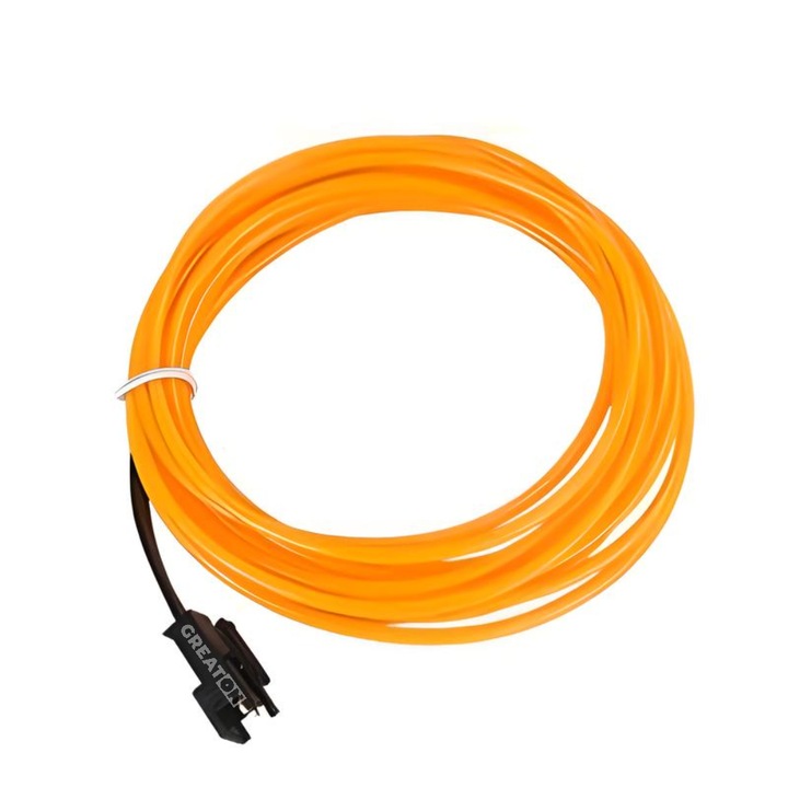 Fir Neon GREATON Lumina Ambientala Auto – 5M, USB, Galben