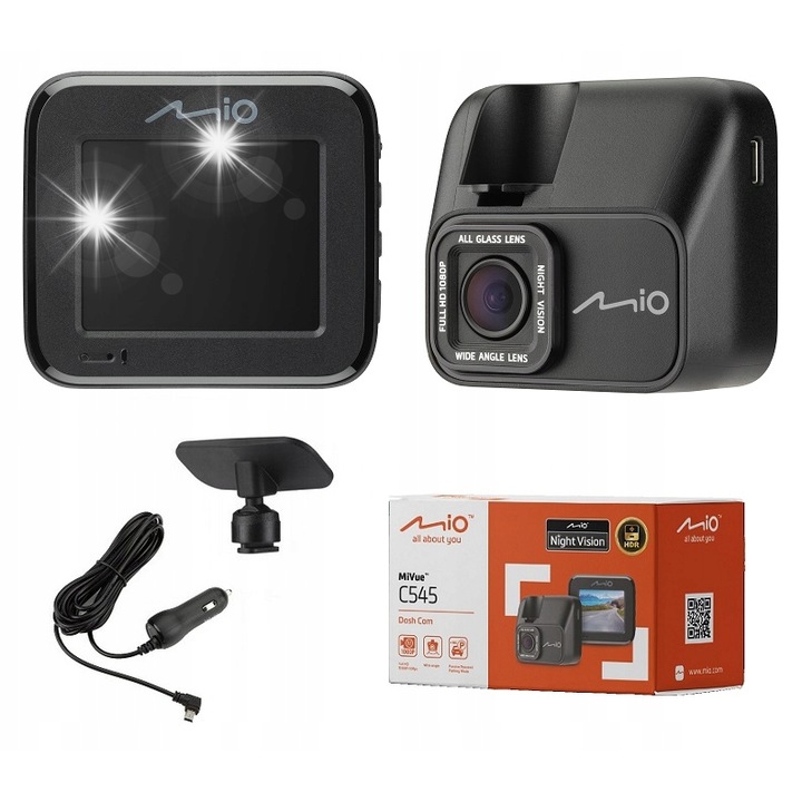 Автомобилен DVR Mio MiVue C545, Full HD 1080p, 60fps, HDR технология, ъгъл на видимост 140°