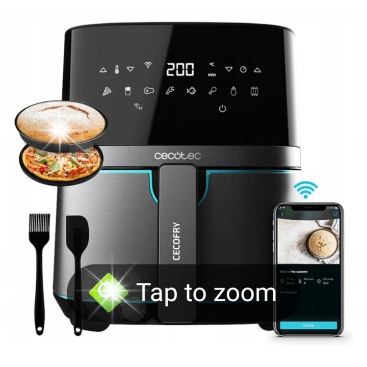 Фритюрник без стъклена плочка Cecofry Full InoxBlack 5500 Pro, 5.5 л, 1700 W, черен