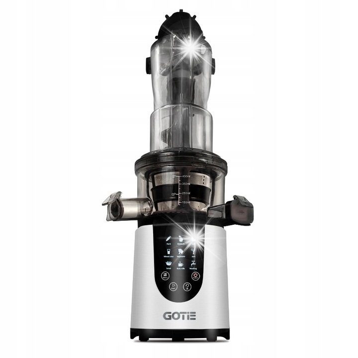 Вертикална сокоизстисквачка GOTIE GSJ-630W, 200 W, 9 функции, бяла, 4 кг