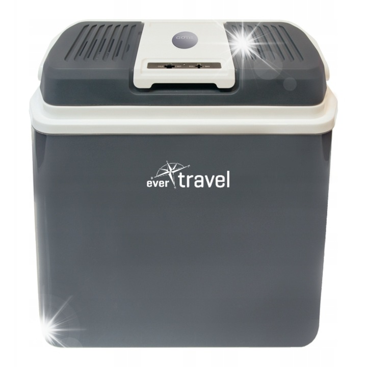 Електрически хладилник Gotie GLT-240G, 24L, 52W, сив, охлаждане и отопление, размери 40x43x24cm