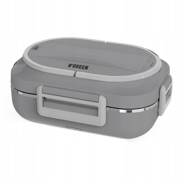 Електрическа кутия за обяд N'oveen LB540, 3 отделения, 60W, сива, 24x18.5x11см