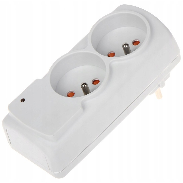 Разклонител Acar ACAR-MINI-AGD защита 2 контакта бял 13.1x5.5x7.5cm