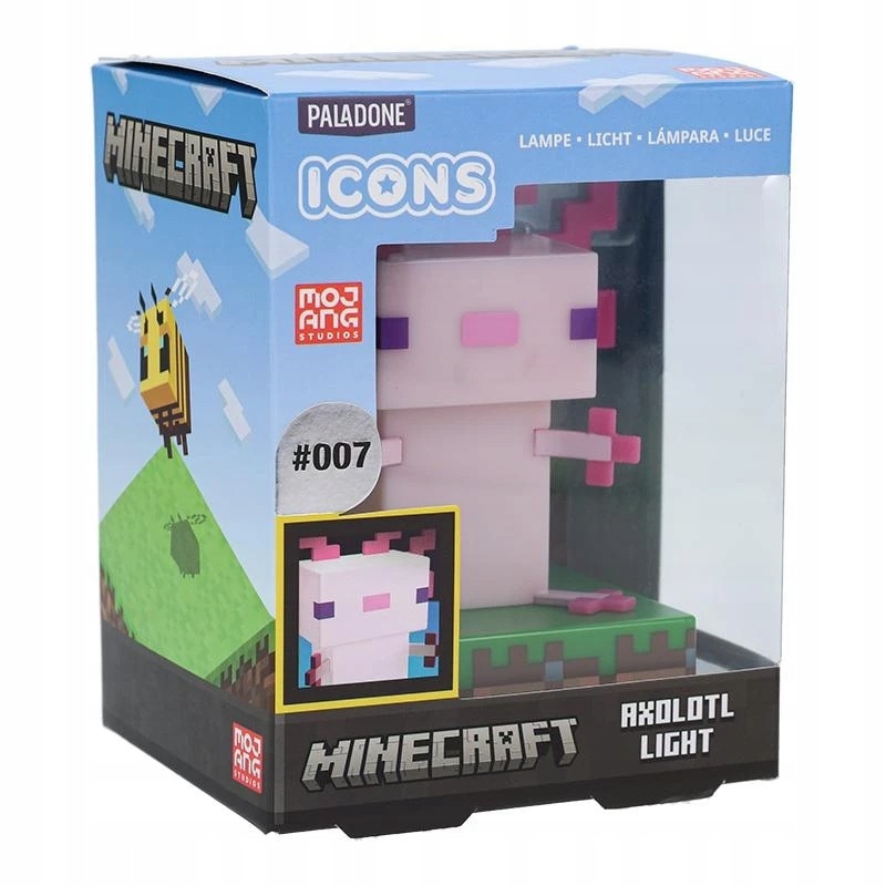 Lampa de veghe Minecraft Axolotl, roz - eMAG.ro