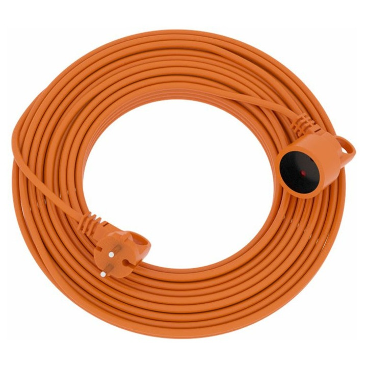 Удължителен кабел Acar 25 м, оранжев, за градина, със заключване ДЕЦА