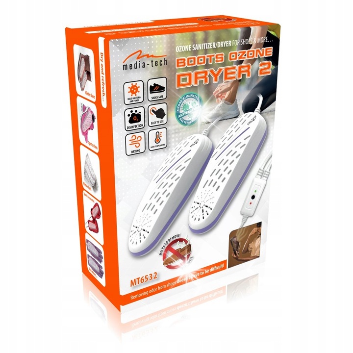Озонатор Suszara за обувки, Media-Tech, 10W, дезинфекция, черен, 170x60x40 мм