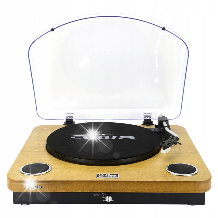 Грамофон AIWA GBTUR-120WDMKII, 3 скорости, Bluetooth, 2x5W, дърво