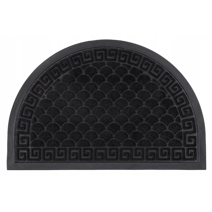 Bejárati szőnyeg, Galicja, HARRY modell, félkör alakú, 60x40cm, gumiból és poliészterből, elegáns dizájn