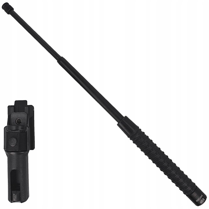 Baton telescopic, ESP 20", sistem anti-alunecare, suport rotativ BHT-55, negru, 508x27mm