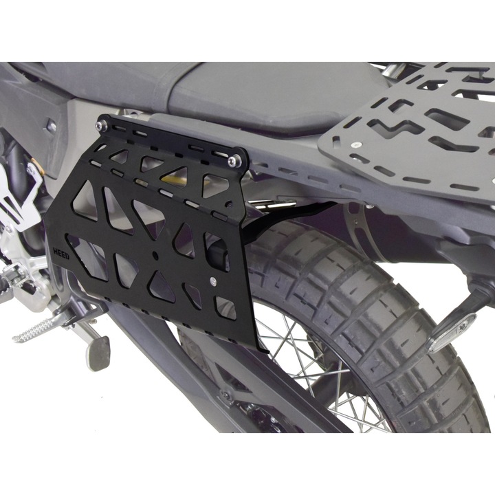 Suporturi laterale pentru bagaje HEED, aluminiu, negru, set complet de instalare, pentru Yamaha Tenere 700 / Tenere 700 Rally (2025 - )