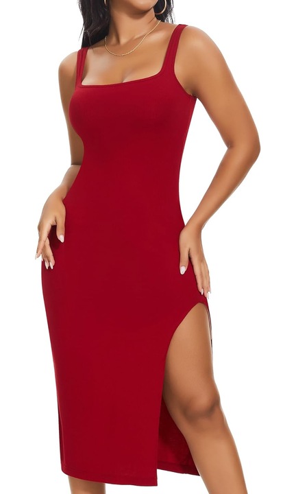 Rochie eleganta lunga, mulata pe corp, fara maneci, Rosie 2XL