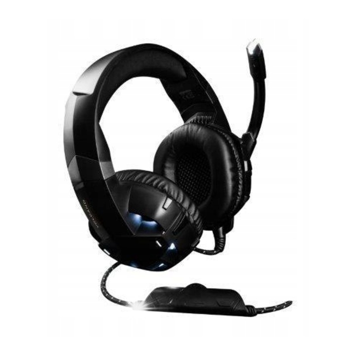 Modecom SHIELD 2 PC Слушалки с микрофон, черни, 2.2 м