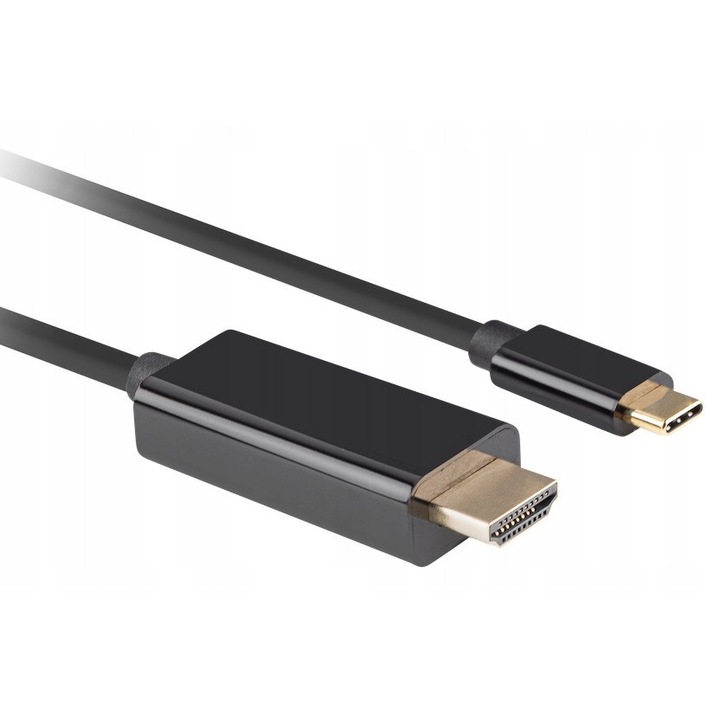 USB-C - HDMI 4K 60Hz адаптерен кабел, 1 м, Lanberg, черен