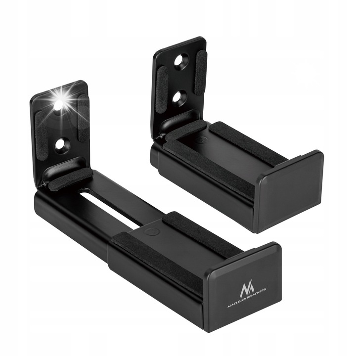 Стойки за саундбар, Maclean, регулируеми, 9x15.4 см, 2 броя, черни