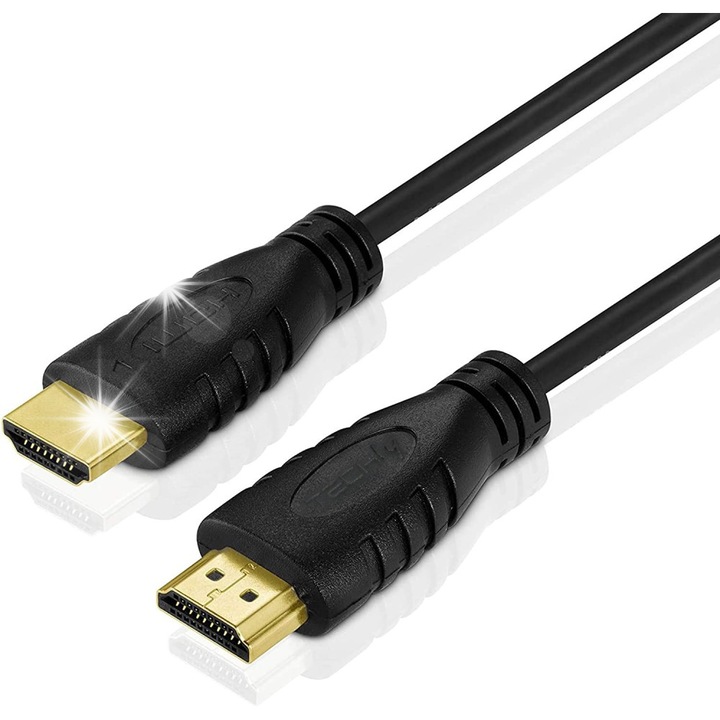 HDMI/HDMI V2.0 M/M Ethernet кабел 3 м, Techly, 4K поддръжка, черен