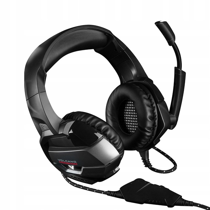 MODECOM Volcano MC-859 BOW PC fejhallgató, 50mm, 2.2m kábel, fekete, kiegészítő fülpárnákkal