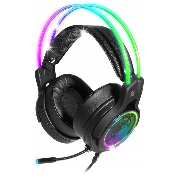 Слушалки Defender COSMO PRO за компютър, 7.1 виртуален звук, микрофон, черни, 2.1 м