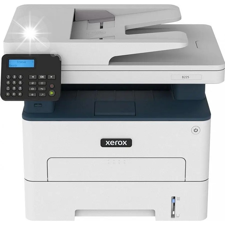 Многофункционален принтер Xerox B225, 3 в 1, монохромен лазерен, A4, 34 стр./мин, 415x360x352 мм