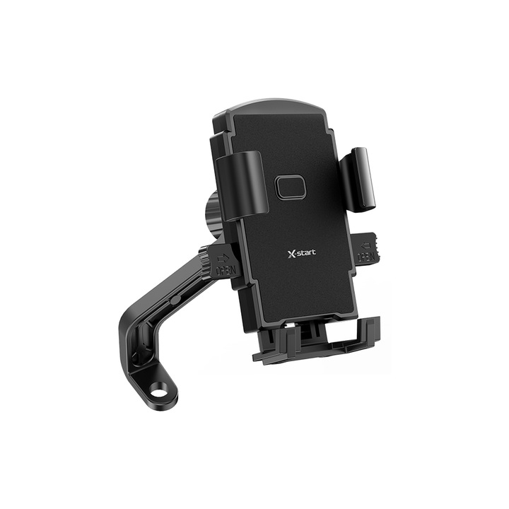Kormányra szerelhető telefontartó, X-Start ZJ-059 – 360°-os forgatás, 4–7 hüvelykes kompatibilitás, szilárd rögzítés