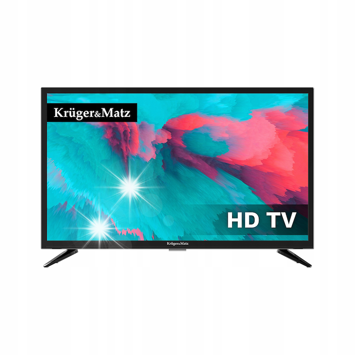 LED телевизор 24", Kruger&Matz, HD, 1366x768 пиксела, HDMI, USB, VESA