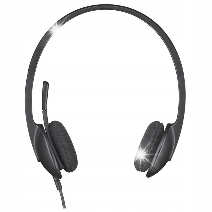Слушалки за компютър Logitech H340, микрофон, черни, 1.8 м