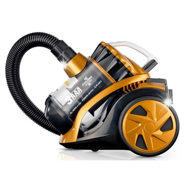 Aspirator fara sac, Hyundai VC-014, 800W, tehnologie HEPA, 1L, 5m cablu