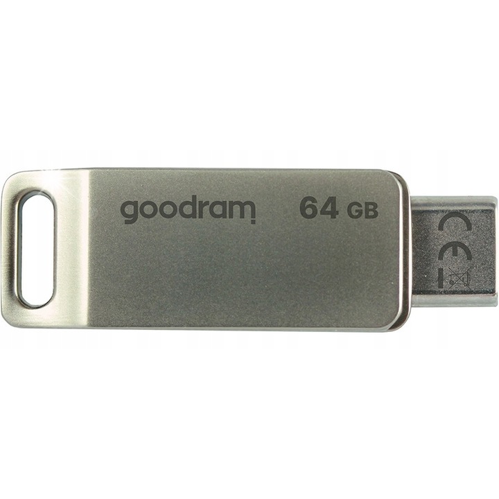 GOODRAM ODA3 64GB USB флаш памет, USB 3.0, въртяща се, сребриста, 7x12.3x36.7 мм