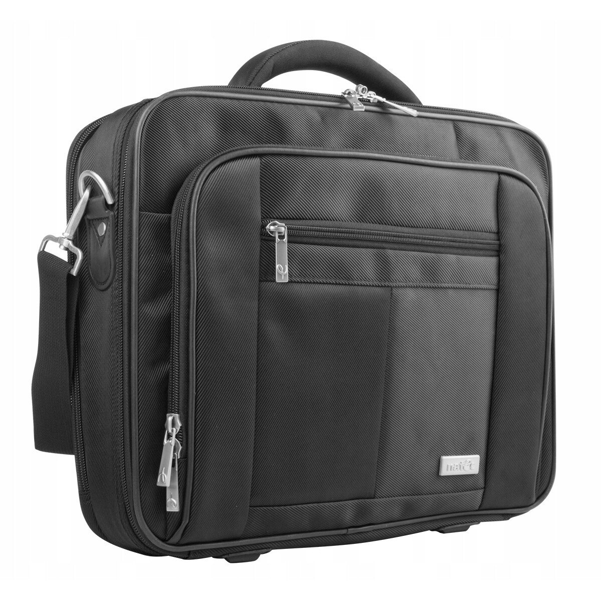 Geanta laptop Natec Boxer 15,6", 3 compartimente, sistem de protectie, neagra