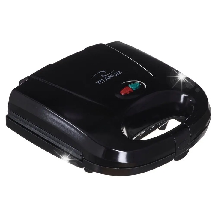 Opiekacz Titanum TKT002K szendvicssütő 700W, fekete, tapadásmentes felülettel, automatikus hőszabályozóval
