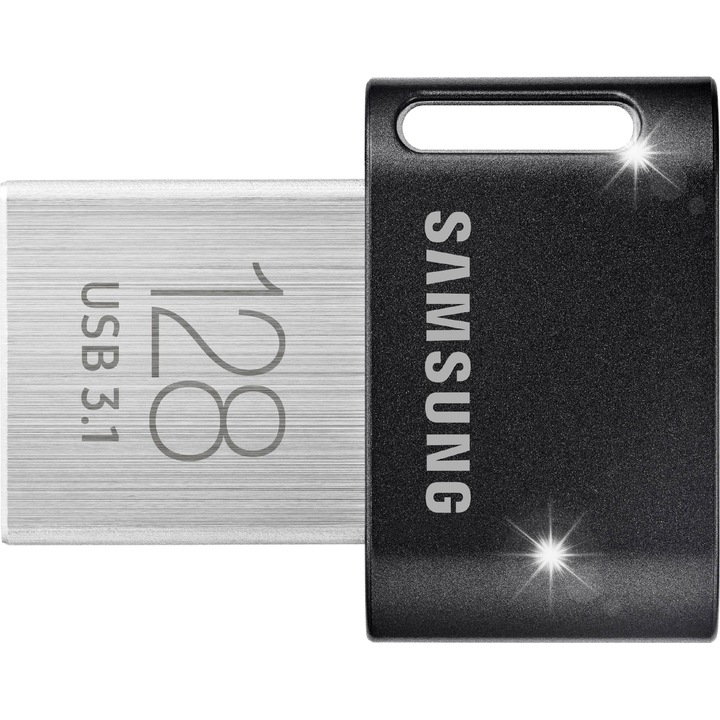 Флаш памет Samsung FIT Plus 128GB, USB 3.1, сива