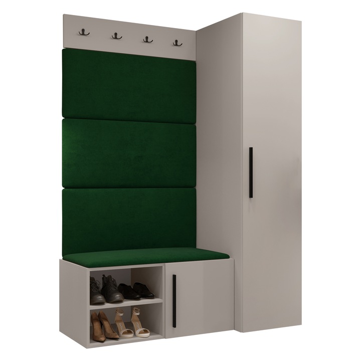Mobilier pentru hol Hekurt II, MIRJAN 24, casmir + verde