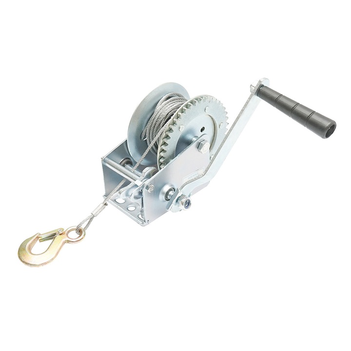 Troliu manual Breckner Germany, 450kg, cablu otel 4mm, lungime 8m