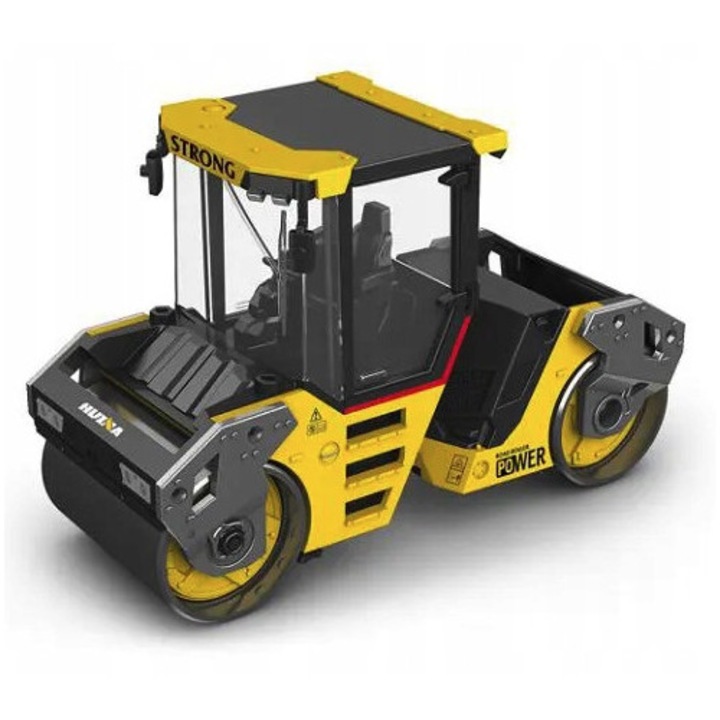 Jucarie, Huina, Compactor stradal, 1:50, 8 ani, poate fi combinat cu alte vehicule de constructii, reproducere realista, manopera de inalta calitate, detalii metalice, certificat CE, alba