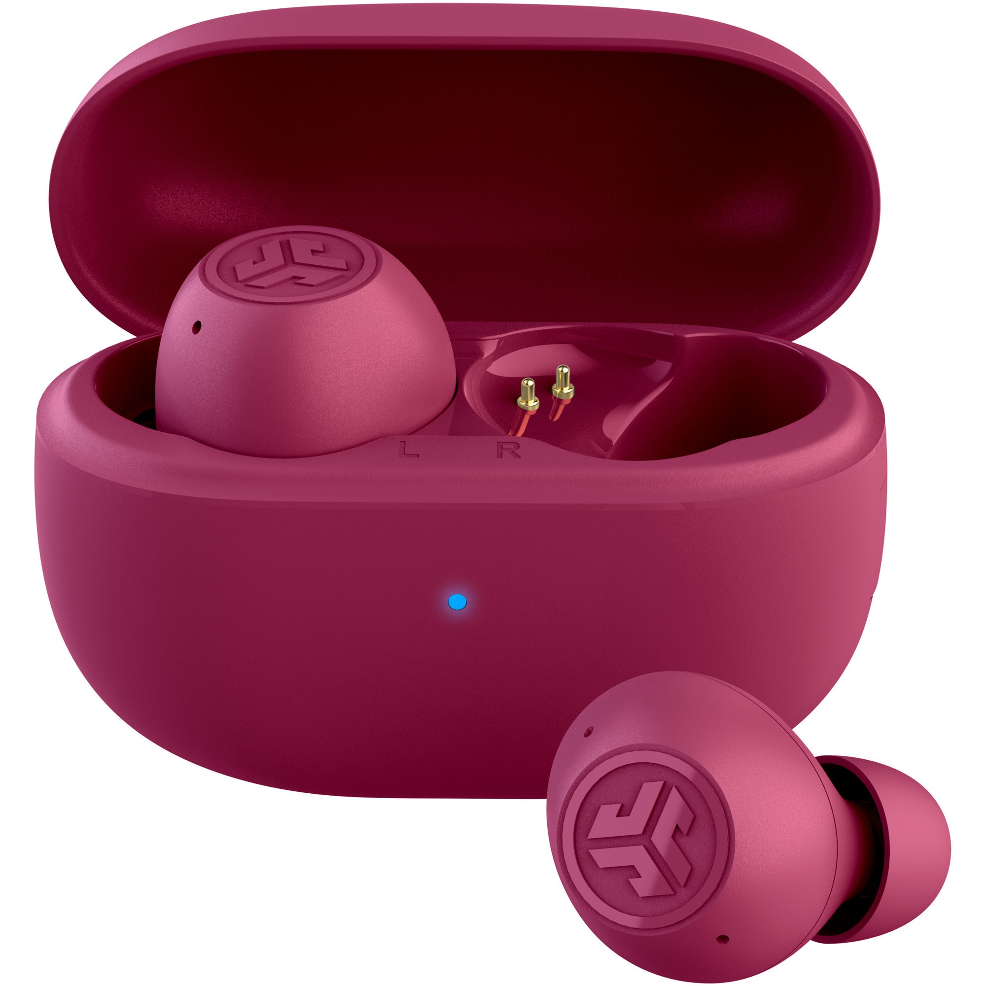 Casti In-Ear JLAB Go Pop ANC, True Wireless, Bluetooth, ANC, Multipoint, Autonomie 24 ore, IP55, Fuschia