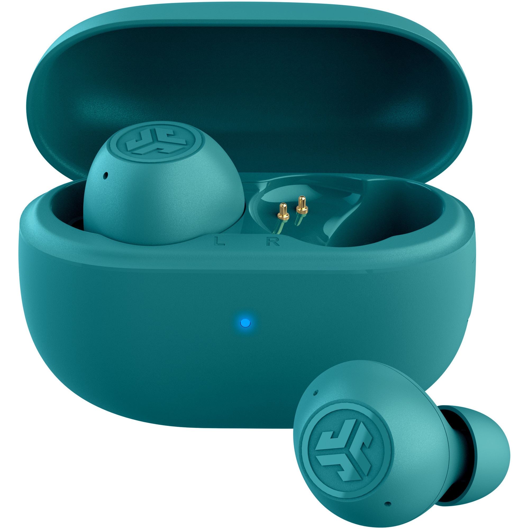 Casti In-Ear JLAB Go Pop ANC, True Wireless, Bluetooth, ANC, Multipoint, Autonomie 24 ore, IP55, Teal