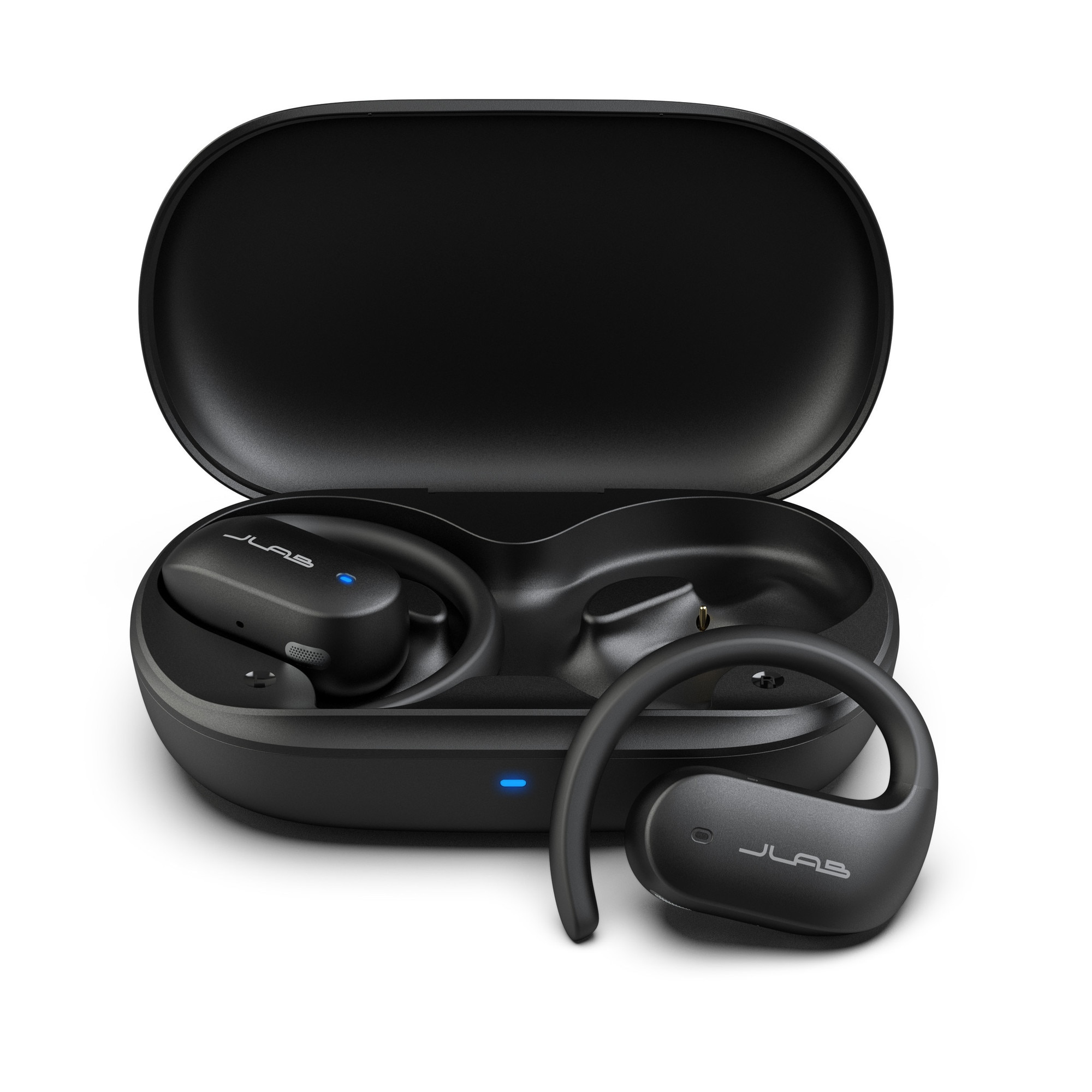 Casti Open Ear JLAB JBuds Open Sport 2, True Wireless, Bluetooth, Noise-cancelling, Autonomie 24 ore, IP55, Black