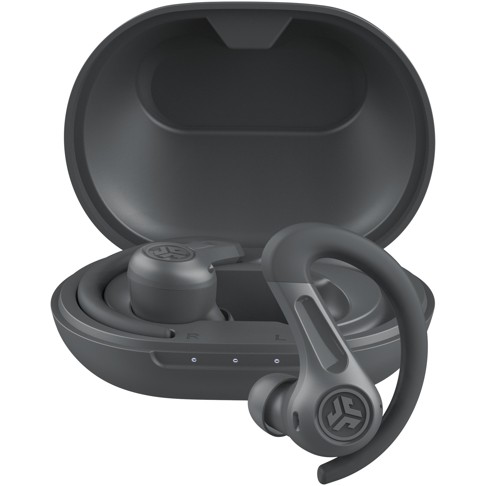Casti In-Ear JLAB JBuds Sport ANC 4, True Wireless, Bluetooth, Hybrid ANC, Autonomie 60 ore, IP66, Graphite