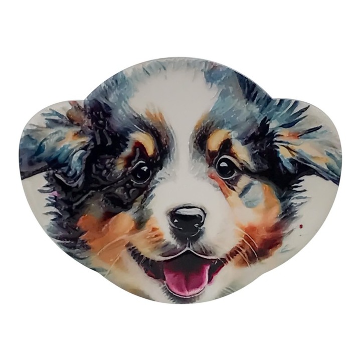 4 darabos kerámia alátét készlet kutyafejjel. 14x11 cm 4 különböző modell M2
