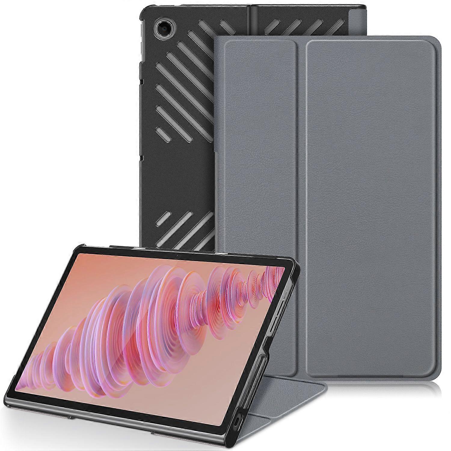 Husa tableta pentru Lenovo Tab Plus 11.5 inch, design cu ventilatie, culoare albastru inchis, slim
