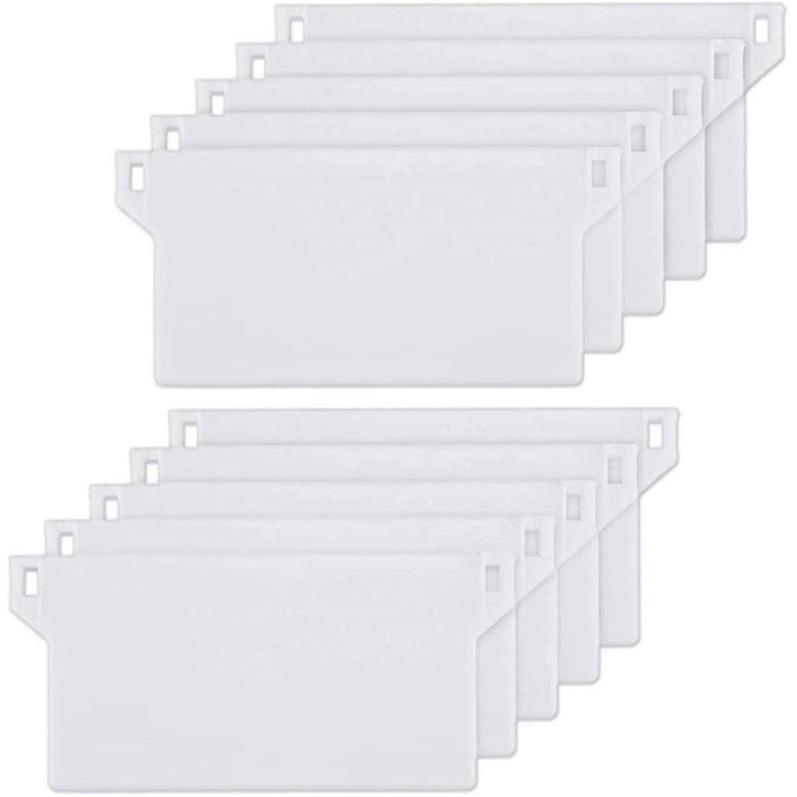 Greutate de fund pentru jaluzele verticale, set de 10 bucati, plastic, alb, 14x12.5x5 cm