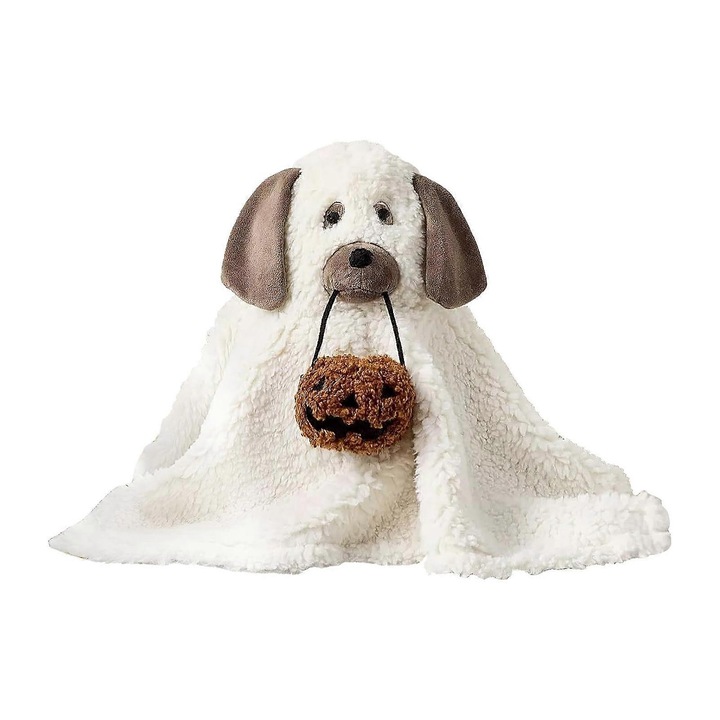 Perna pufoasa fantoma caine, Alb, 40x40cm