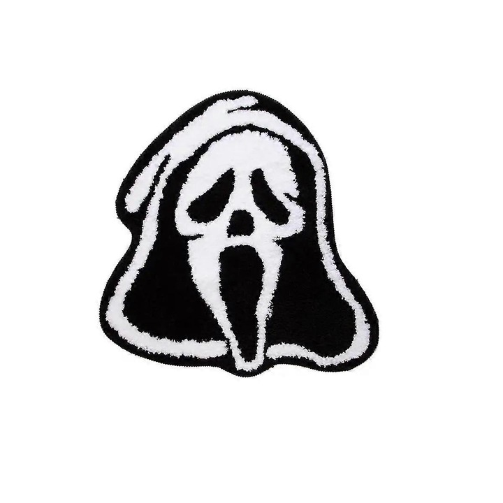 Ghostface lábtörlők, 59x55cm, kasmír utánzat, egyedi design, könnyen tisztítható